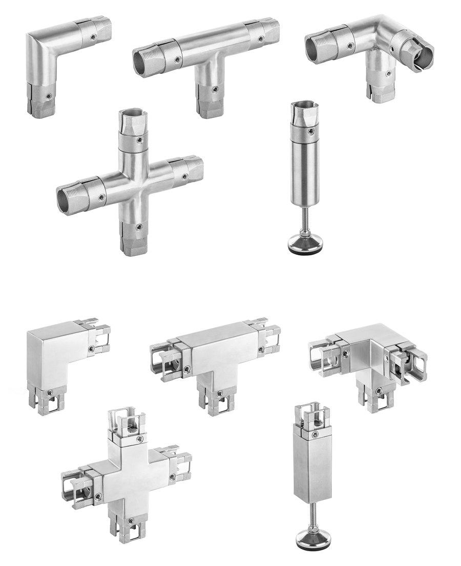 Overview of the basic elements of the stainless steel assembly system