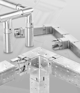 The new stainless steel assembly system is ideally suited for frame structures in the food industry and in clean rooms